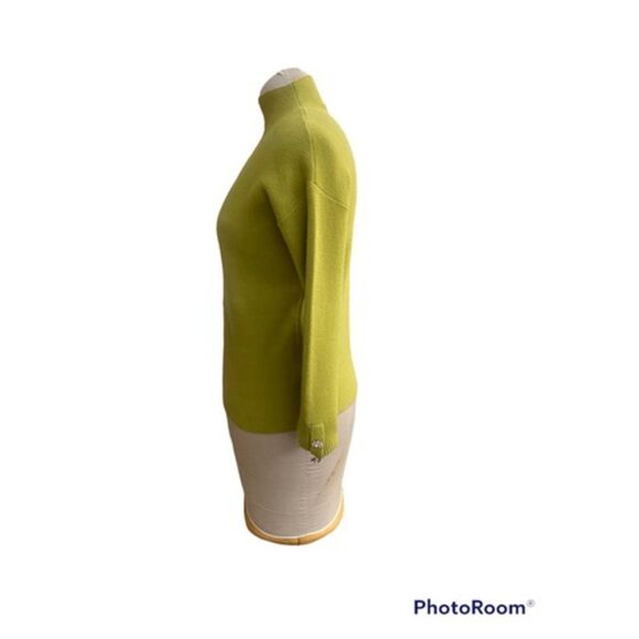 Tahari Mock Neck Sweater Sz. S Green Jeweled Buttons Holiday Party - Picture 5 of 10